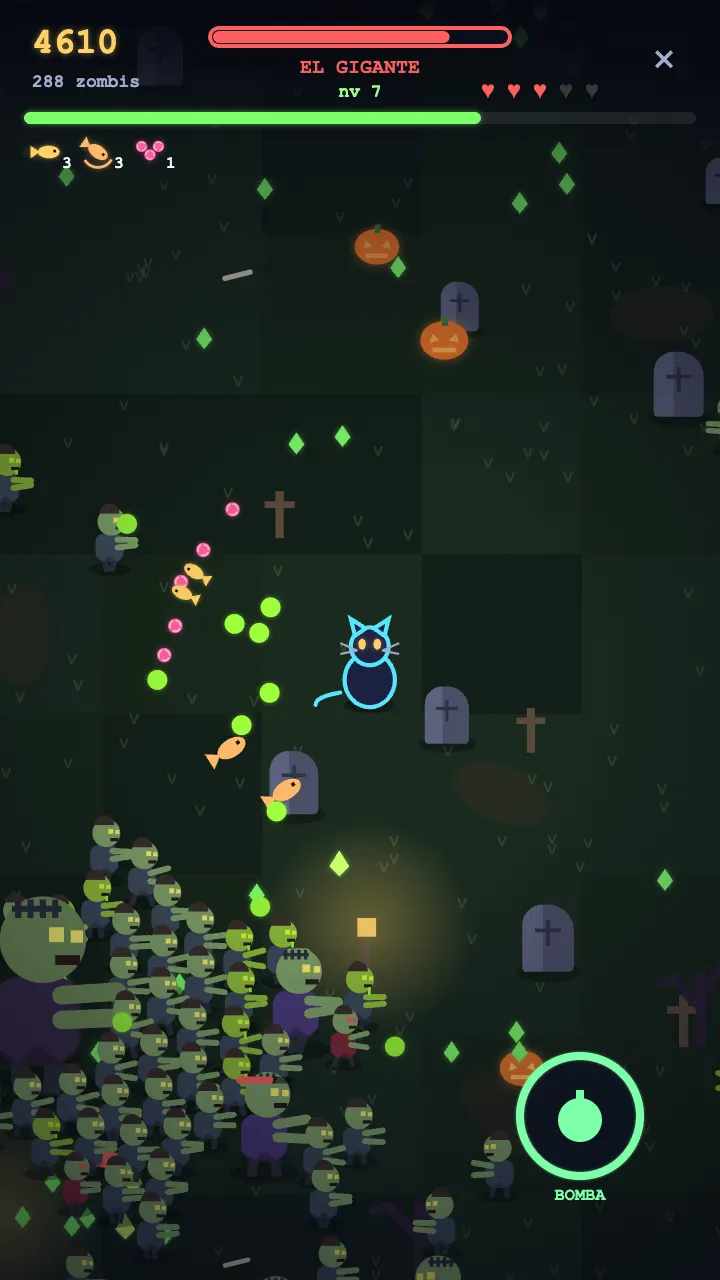 Noche de Zombis: el michi rodeado por la horda en un cementerio de noche